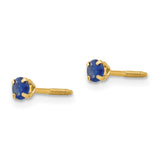 14k Madi K 3mm Sapphire Birthstone Earrings-WBC-GK120