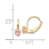 14k Madi K Leverback 4mm Pink CZ Earrings-WBC-GK583