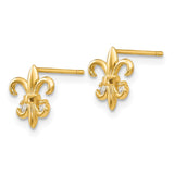 14k Madi K CZ Fleur de lis Post Earrings-WBC-GK608