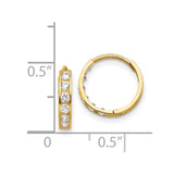 14k Madi K CZ Children's Hinged Hoop Earrings-WBC-GK650