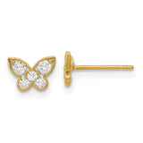 14k Madi K Madi K Kids CZ Butterfly Post Earrings-WBC-GK952