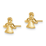 14k Madi K Satin & Polished Angel Post Earrings-WBC-GK975