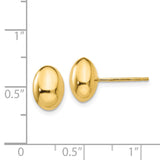 14K Gold Polished Post Earrings-WBC-H1020