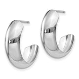 14k White Gold Hoop Earrings-WBC-H327