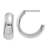 14k White Gold Hoop Earrings-WBC-H327