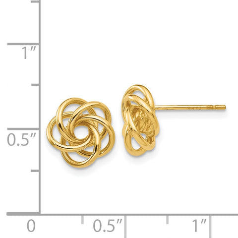 14k Love Knot Earrings-WBC-H439