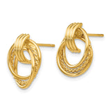 14k Polished Fancy Post Earrings-WBC-H471