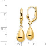 14k Polished Fancy Dangle Leverback Earrings-WBC-H557