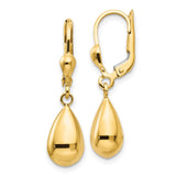 14k Polished Fancy Dangle Leverback Earrings-WBC-H557