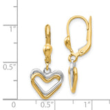 14k Two-tone Heart Leverback Dan-WBC-H809