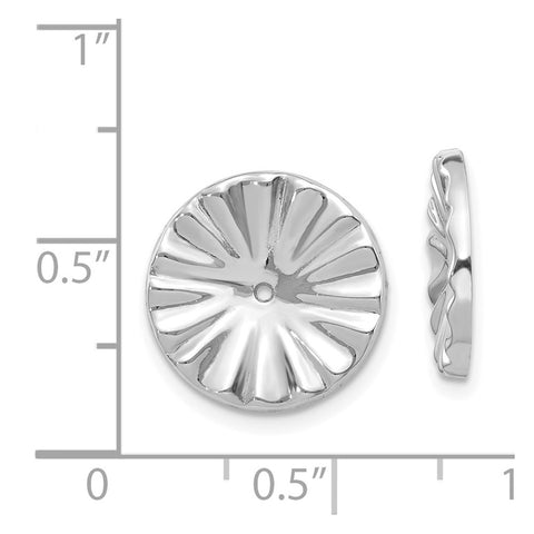 14k White Gold Fancy Earring Jackets-WBC-H843