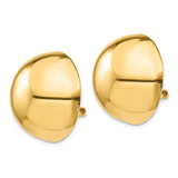 14k Omega Clip 24mm Half Ball Non-pierced Earrings-WBC-H895