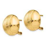 14k Omega Post Earrings-WBC-H966