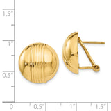 14k Omega Post Earrings-WBC-H966