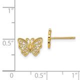 14K Butterfly Post Earrings-WBC-K4418