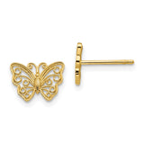 14K Butterfly Post Earrings-WBC-K4418