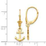 14K Mini Anchor Leverback Earrings-WBC-K4503