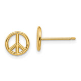 14K Polished Peace Symbol Post Earrings-WBC-K4516