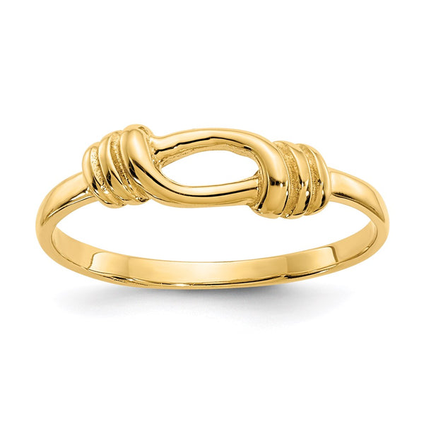 14K Love Knot Band-K4602-WBC