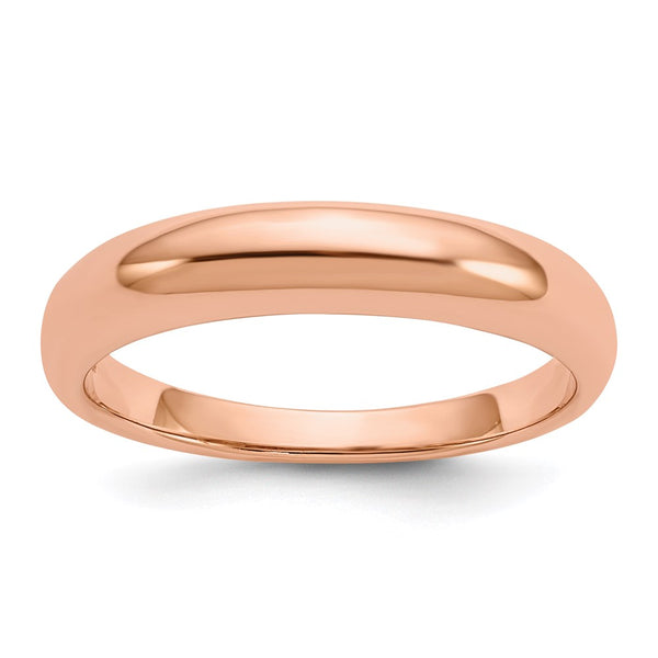 14k Rose Gold Polished Band Ring-K586-WBC