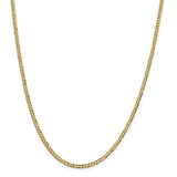 14k 3.1mm Lightweight Flat Cuban Chain-WBC-LCB080-24