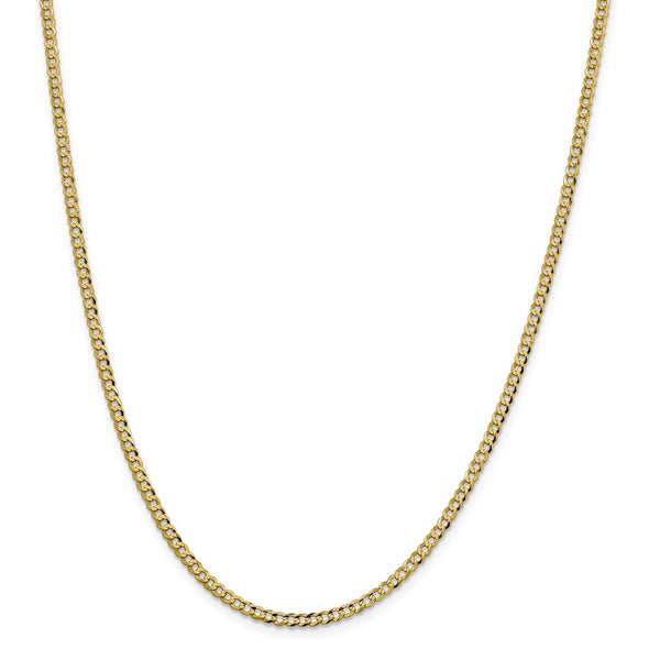 14k 3.1mm Lightweight Flat Cuban Chain-WBC-LCB080-16