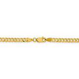 14k 3.7mm Lightweight Flat Cuban Chain-WBC-LCB100-24