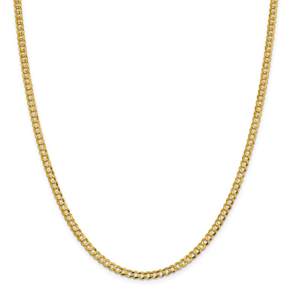 14k 3.7mm Lightweight Flat Cuban Chain-WBC-LCB100-20