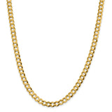 14k 7.2mm Lightweight Flat Cuban Chain-WBC-LCB180-18