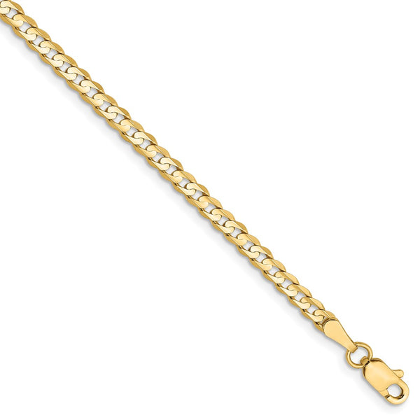 14k 3mm Open Concave Curb Chain-WBC-LCR080-8