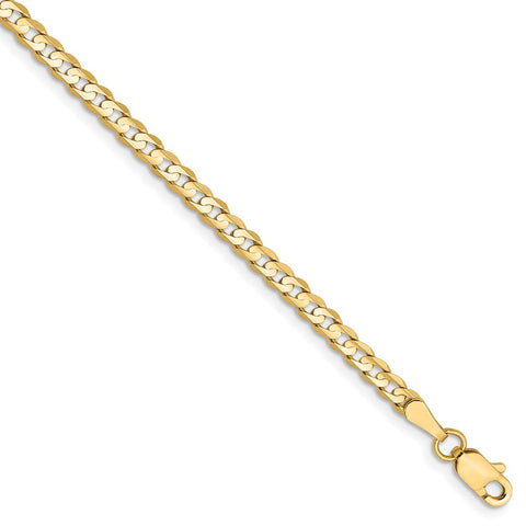 14k 3mm Open Concave Curb Chain-WBC-LCR080-8