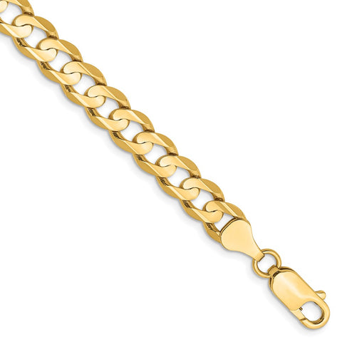 14k 6.75mm Open Concave Curb Chain-WBC-LCR180-8