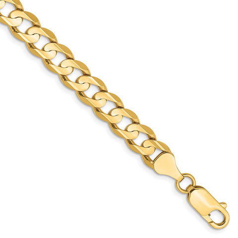 14k 6.75mm Open Concave Curb Chain-WBC-LCR180-9