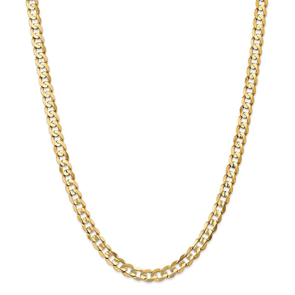 14k 6.75mm Open Concave Curb Chain-WBC-LCR180-18