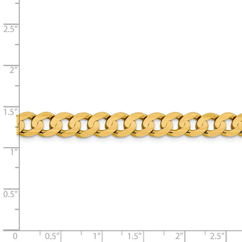 14k 7.5mm Open Concave Curb Chain-WBC-LCR200-7