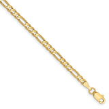 14k 3mm Concave Open Figaro Chain-WBC-LFG080-8