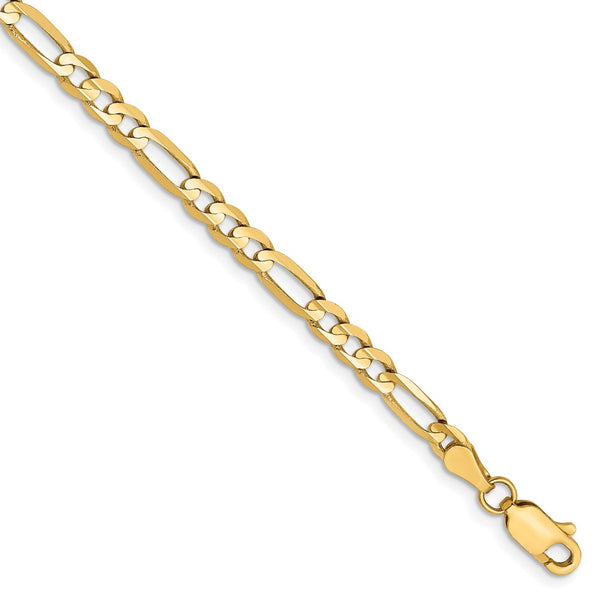 14k 4mm Concave Open Figaro Chain-WBC-LFG100-8