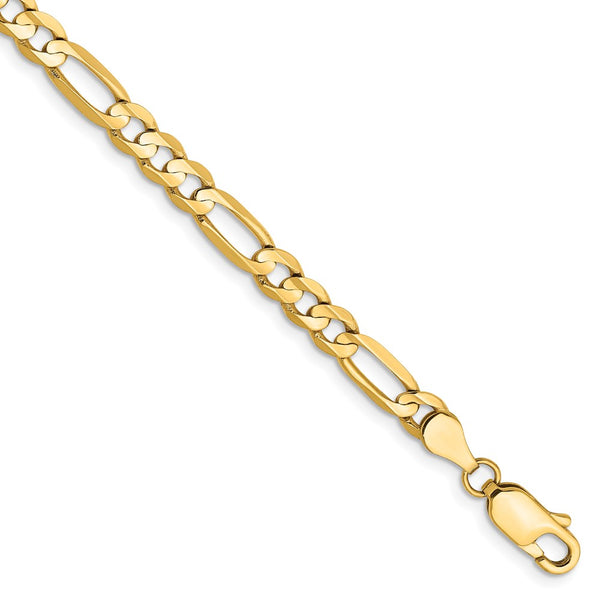 14k 4.5mm Concave Open Figaro Chain-WBC-LFG120-8