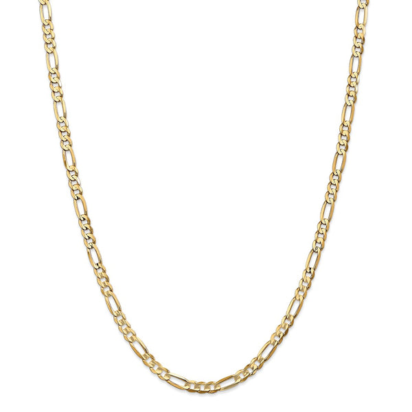 14k 4.5mm Concave Open Figaro Chain-WBC-LFG120-20