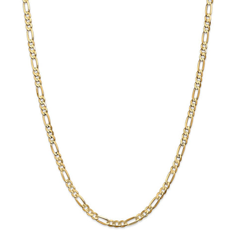 14k 4.5mm Concave Open Figaro Chain-WBC-LFG120-20