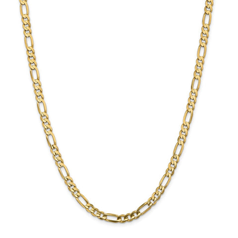 14k 5.5mm Concave Open Figaro Chain-WBC-LFG140-22