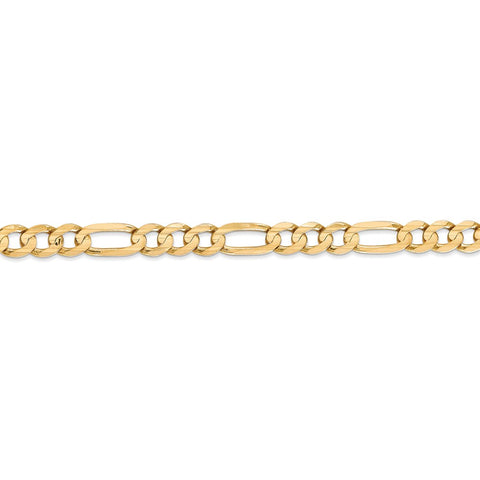 14k 6mm Concave Open Figaro Chain-WBC-LFG160-22