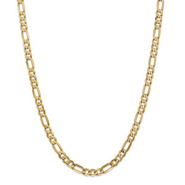 14k 6mm Concave Open Figaro Chain-WBC-LFG160-20