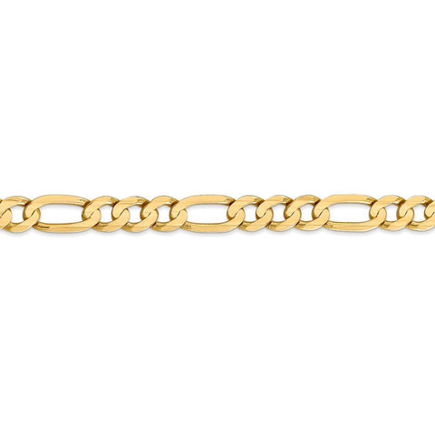 14k 6.75mm Concave Open Figaro Chain-WBC-LFG180-24