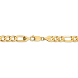 14k 6.75mm Concave Open Figaro Chain-WBC-LFG180-8