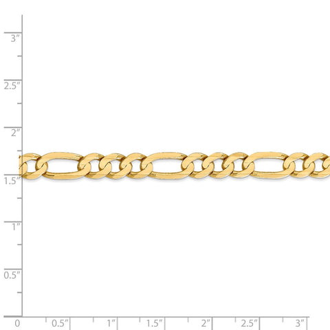 14k 6.75mm Concave Open Figaro Chain-WBC-LFG180-7