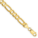 14k 6.75mm Concave Open Figaro Chain-WBC-LFG180-8