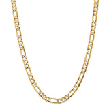 14k 6.75mm Concave Open Figaro Chain-WBC-LFG180-22