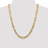 14k 7.5mm Concave Open Figaro Chain-WBC-LFG200-24