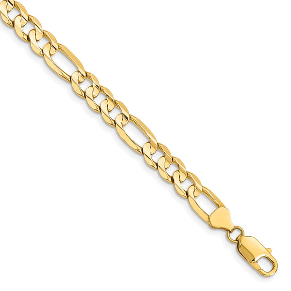 14k 7.5mm Concave Open Figaro Chain-WBC-LFG200-9